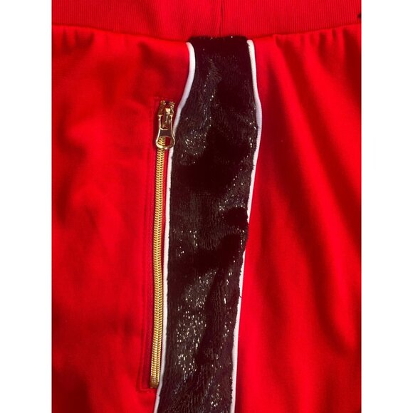 Victoria Sport Tear Away Track Pant Gold Snaps Black Stripe Size Small - Picture 5 of 11